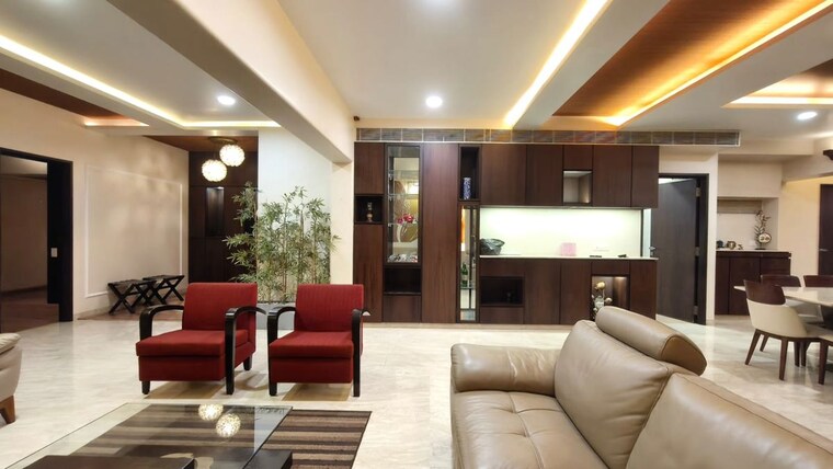 Living Room, kumar-peninsula 6 Bedroom 6819 Sq.Ft. Apartment In Baner Pune 10235048