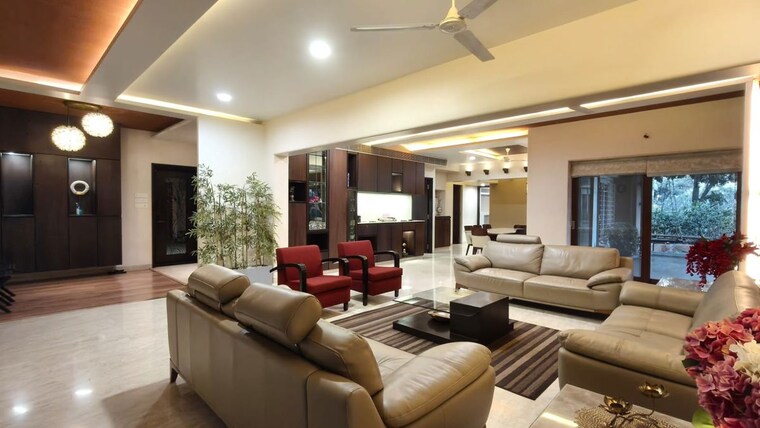 Living Room, kumar-peninsula 6 Bedroom 6819 Sq.Ft. Apartment In Baner Pune 10235048