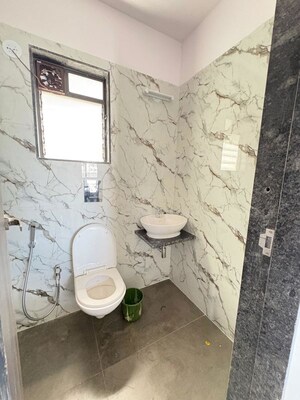 Bathroom in 2 BHK Apartment at H Rishabraj Saffron Peace, Borivali West – for Rent