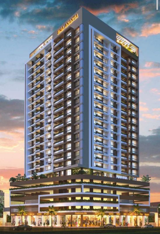 2 BHK + Study Room,Extra Room 1235 Sq.Ft. Apartment in Uma Ananta