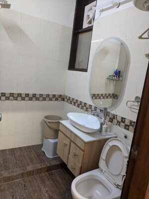 Bathroom in 2 BHK Builder Floor at Greater Kailash – for Rent