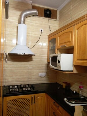 Kitchen in 2 BHK Builder Floor at Kailash Colony – for Rent