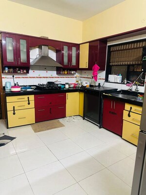 Kitchen in 3 BHK Apartment at Godrej Aqua, International Airport Road – for Rent