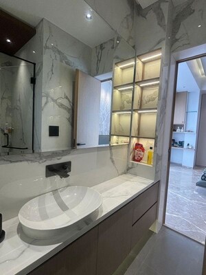 Bathroom in 3 BHK Apartment at Indiabulls Sky Forest, Lower Parel – for Rent