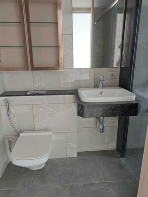 Bathroom in 4 BHK Apartment at Rustomjee Crown, Prabhadevi – for Rent