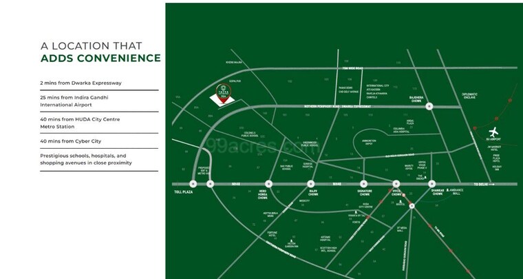 Map Location, adani-tatva-estates  160 Sq.Yd. Plot In Sector 99a Gurgaon 10233105