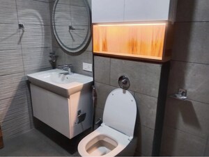 Bathroom in 3 BHK Apartment at Jayabheri The Summit, Narsingi – for Rent