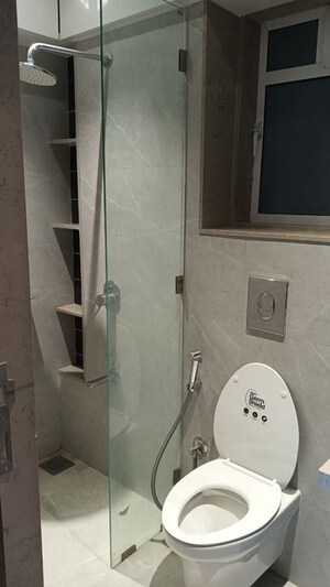 Bathroom in 2 BHK Apartment at Kabra Diamante, Goregaon West – for Rent