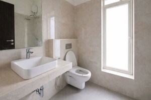Bathroom in 4 BHK Apartment at Seawoods – for Rent