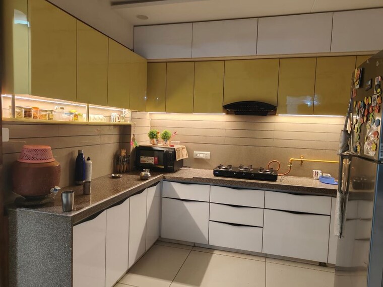 Kitchen, gala-orchid-sky 3 Bedroom 1700 Sq.Ft. Apartment In Shela Ahmedabad 10235968