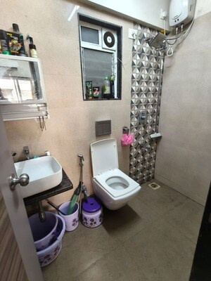 Bathroom in 1 BHK Apartment at Veena Senterio, Chembur – for Rent