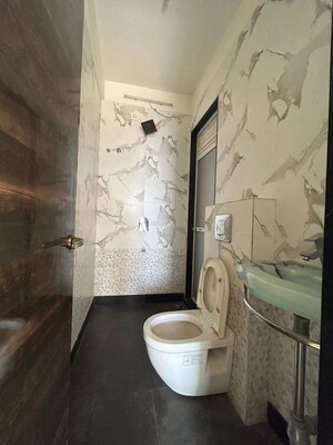 Bathroom in 2 BHK Apartment at L And T Seawoods Residences, Seawoods – for Rent