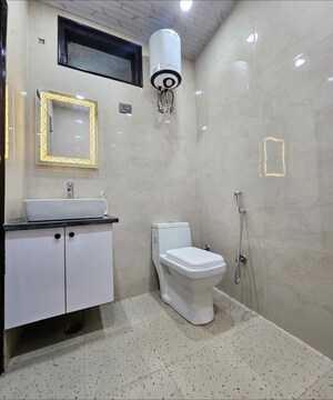 Bathroom in 3 BHK Builder Floor at A and M Shakti Plaza, Shakti Khand Iii – for Rent
