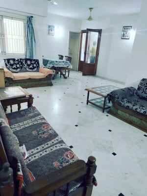 Living Room in 2 BHK Apartment at Prahlad Nagar – for Rent