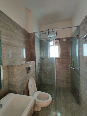 Bathroom in 3 BHK Apartment at Raheja Sherwood, Goregaon East – for Rent