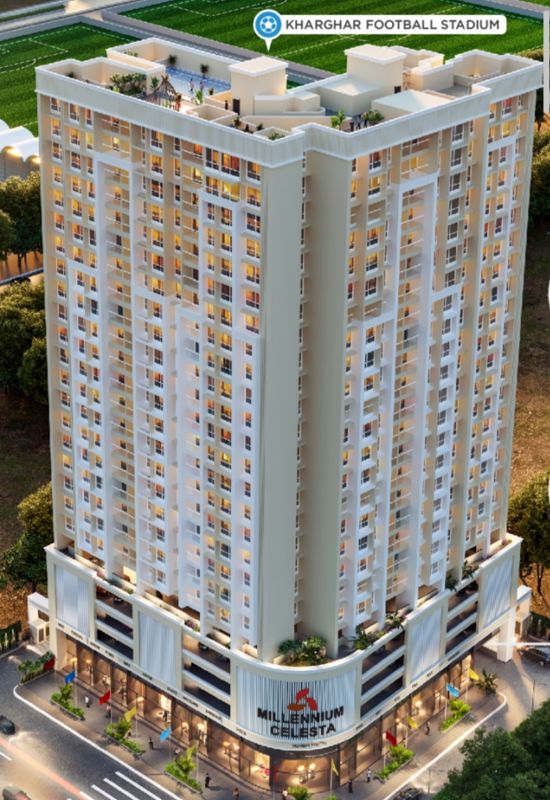 2 BHK + Study Room,Extra Room,Store Room 729 Sq.Ft. Apartment in Millennium Celesta