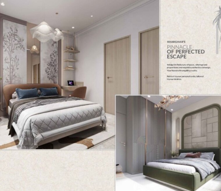 Bedroom, tharwani-palladian 2 Bedroom 644 Sq.Ft. Apartment In Kharghar Navi Mumbai 10238073