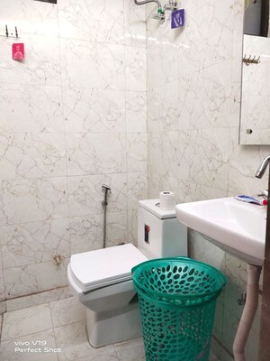 Bathroom in 1 BHK Builder Floor at Lajpat Nagar I – for Rent