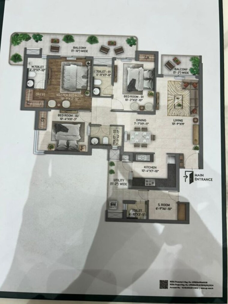 Other, uchdpl-eden 3.5 Bedroom 1951 Sq.Ft. Apartment In Wave City Ghaziabad 10238313