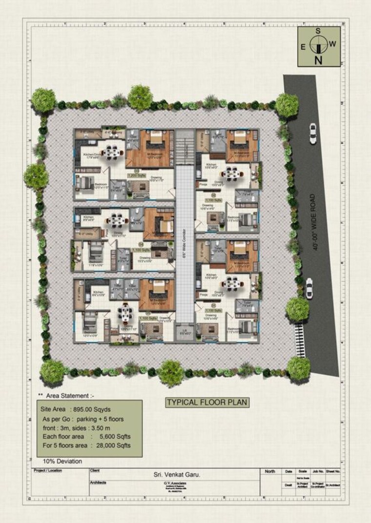 Master Plan, mallampet  1200 Sq.Ft. Apartment In Mallampet Hyderabad 10175196