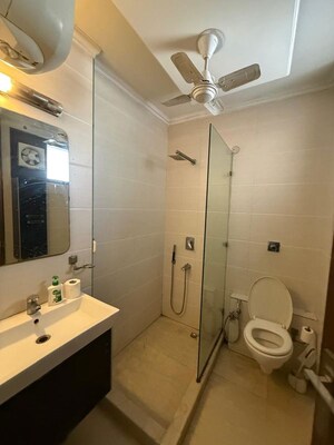 Bathroom in 3 BHK Builder Floor at Greater Kailash I – for Rent