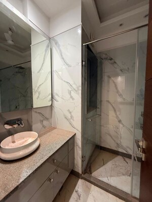 Bathroom in 3 BHK Builder Floor at Shivalik Colony – for Rent