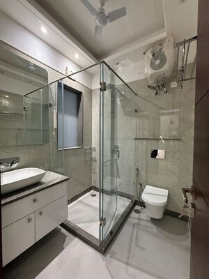 Bathroom in 3 BHK Builder Floor at Shivalik Colony – for Rent