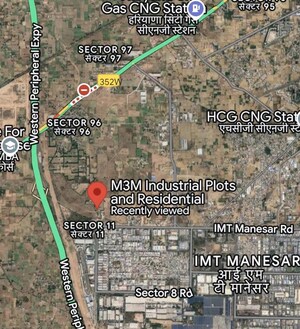  Industrial Plot – Map Location View at M3M GIC, Manesar Sector 9 - for Sale