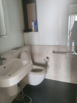 Bathroom in 3 BHK Apartment at Lodha NCP Commercial Tower Supremus, Wadala – for Rent