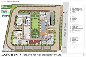 Master Plan in 3 BHK Apartment at Technopolis Solitaire Unity, Hafeezpet – for Sale