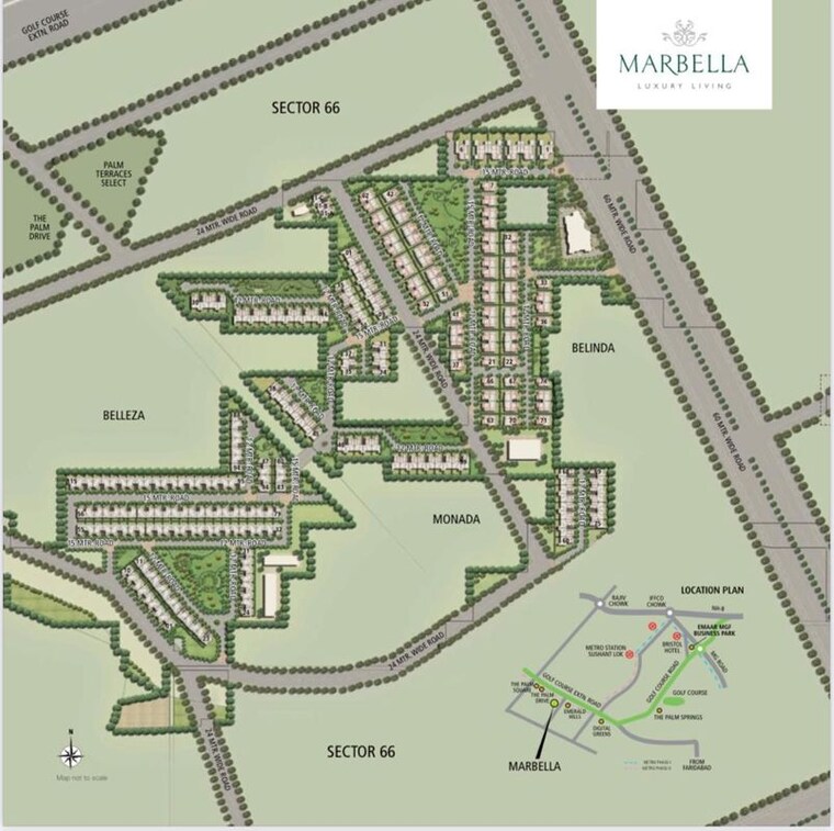 Map Location, emaar-marbella 5 Bedroom 6520 Sq.Ft. Villa In Sector 66 Gurgaon 10239344