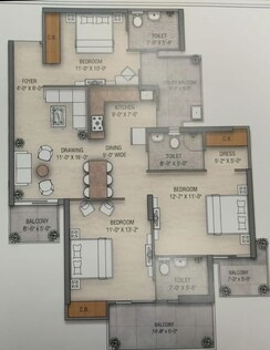 3 BHK + Extra Room Apartment For Sale in VIctoryone Amara