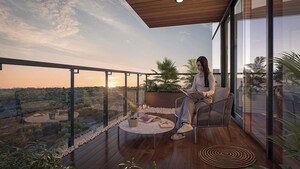 Balcony in 4 BHK Apartment at Paras Manor, Gwal Pahari – for Sale