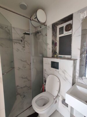 Bathroom in 3 BHK Apartment at Raheja Ridgewood, Goregaon East – for Rent