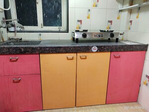 Kitchen in 1 RK Apartment at Shree Siddhi Building, Parel – for Rent