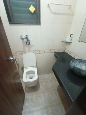 Bathroom in 2 BHK Apartment at Lake Home, Powai – for Rent