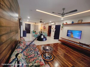 Living Room in 3 BHK Apartment at Rajapushpa Atria, Gachibowli – for Rent