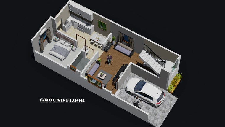 Floor Plan, malwadi 3 Bedroom 1350 Sq.Ft. Builder Floor In Malwadi Pune 10241484
