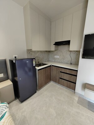 Kitchen in 1 BHK Builder Floor at Sushant Lok I – for Rent