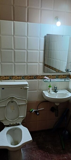 Bathroom in 3 BHK Apartment at Hyde Park Galaxy, Manpada – for Rent