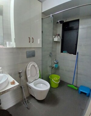 Bathroom in 2 BHK Apartment at Dosti Ambrosia, Wadala East – for Rent