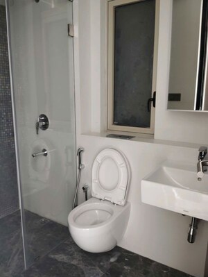 Bathroom in 3 BHK Apartment at Lodha World View, Worli – for Rent