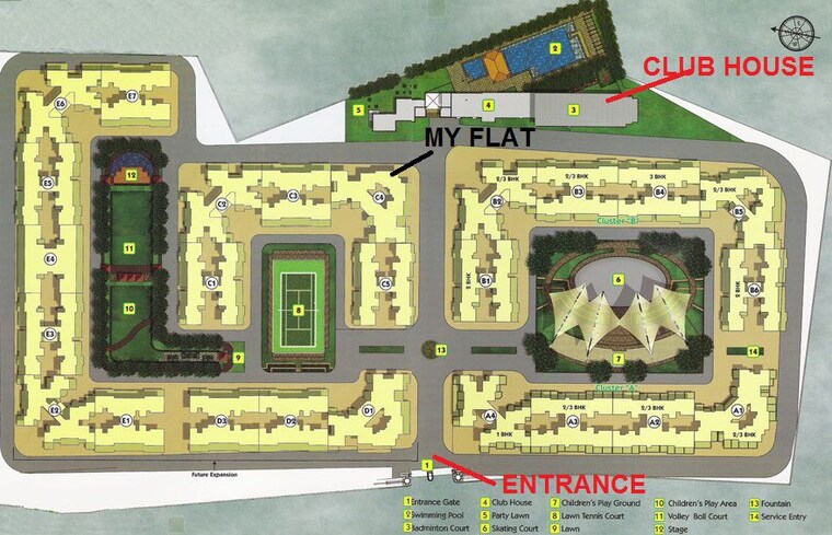 Master Plan, goel-ganga-constella 2 Bedroom 900 Sq.Ft. Apartment In Kharadi Pune 10238287