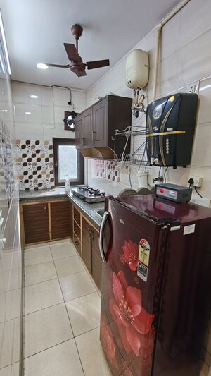 Kitchen in 1 BHK Builder Floor at Malviya Nagar – for Rent