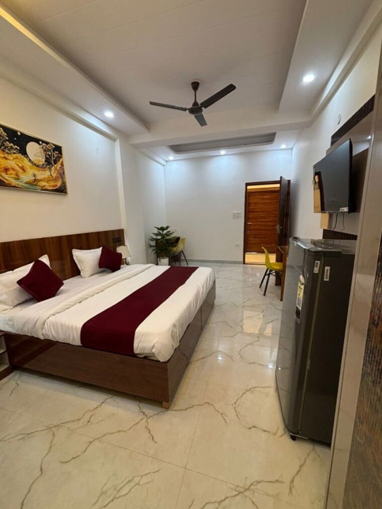 Bedroom, sector 32 Studio 650 Sq.Ft. Builder Floor In Sector 32 Gurgaon 10238056