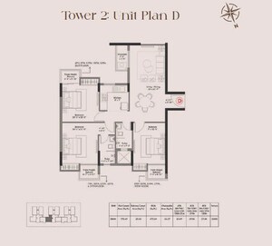 Floor Plan in 3 BHK Apartment at Dum Dum – for Sale