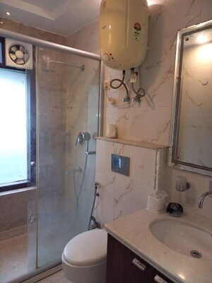 Bathroom in 3 BHK Builder Floor at Greater Kailash I – for Rent
