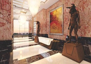 Living Room in 2 BHK Apartment at Indiabulls Blu, Worli – for Rent