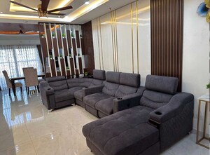 Living Room in 3 BHK Apartment at Prestige High Fields, Gachibowli – for Rent