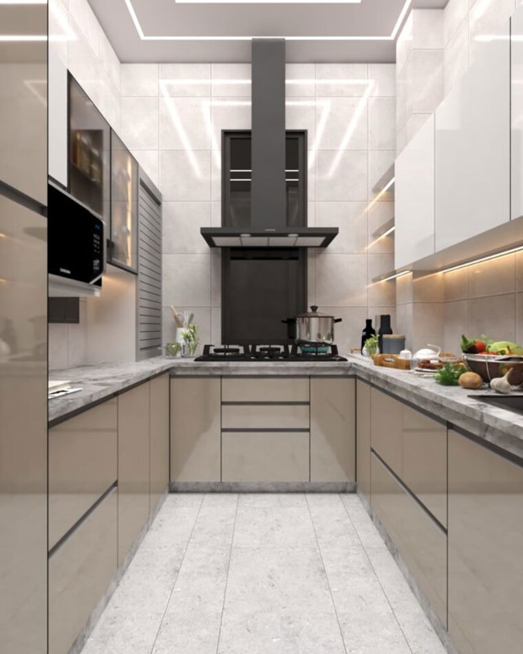 Kitchen, nagla road 3 Bedroom 1903 Sq.Ft. Apartment In Nagla Road Zirakpur 10244543